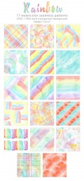 Rainbow watercolor seamless pattern